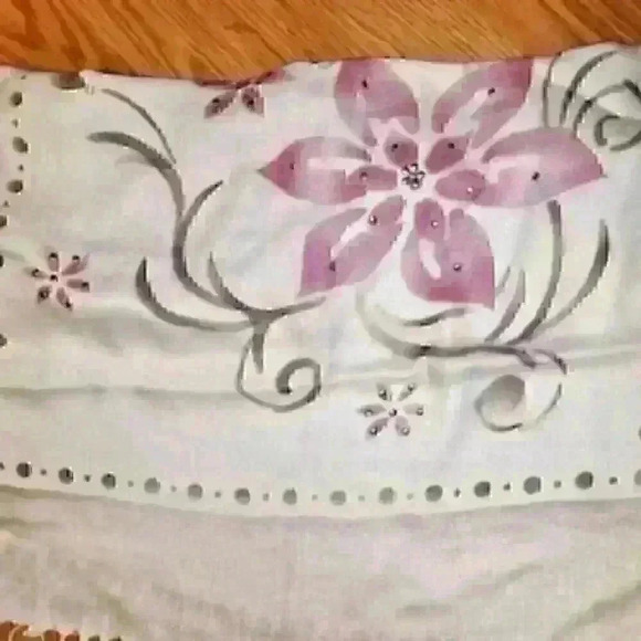 CASHMERE Scarf SWAT by S.T.S. IVORY SILK Printed Hijab Head Cover Shoulders Wrap - Picture 5 of 10